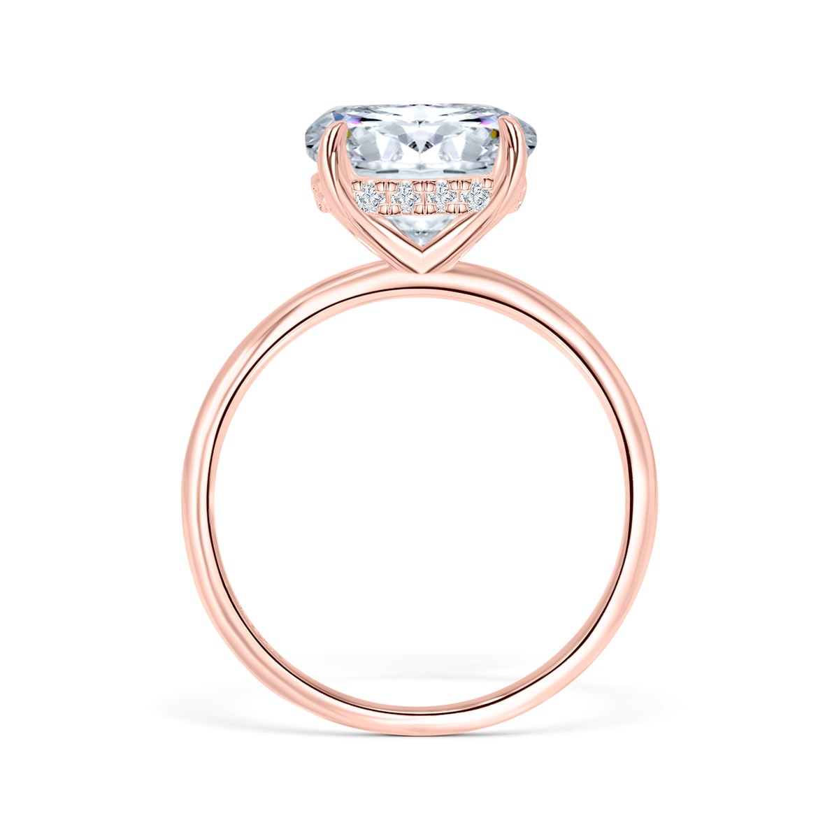profile of rose gold wedding ring
