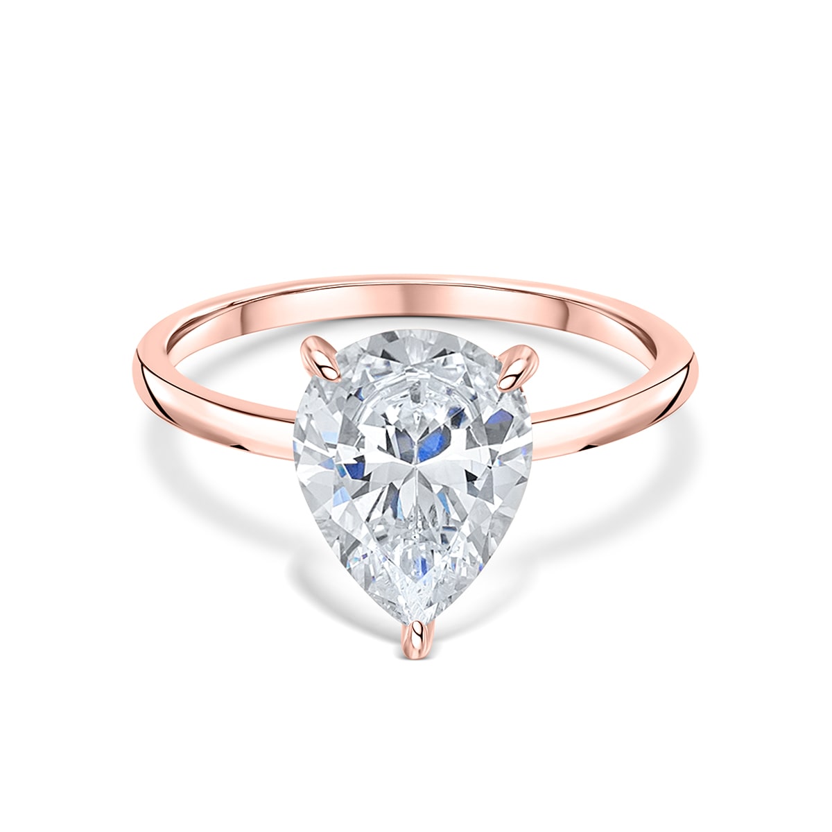 The Bliss Rose Gold Pear Shaped Wedding Set – Modern Gents