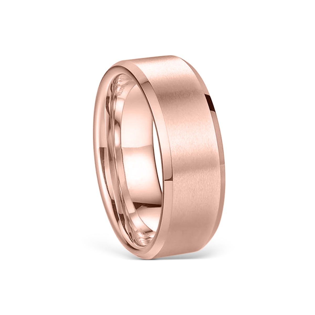 schilder Positief solide Rose Gold Titanium Ring | Simple Men's Wedding Bands – Modern Gents