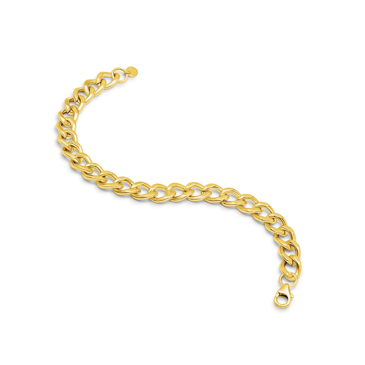Thick gold plated cuban bracelet