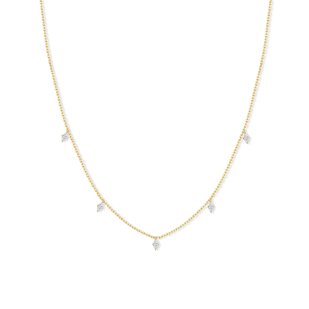 Cute gold studded chain necklace