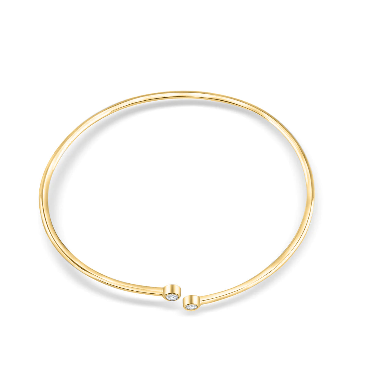 Simple gold bangle bracelet