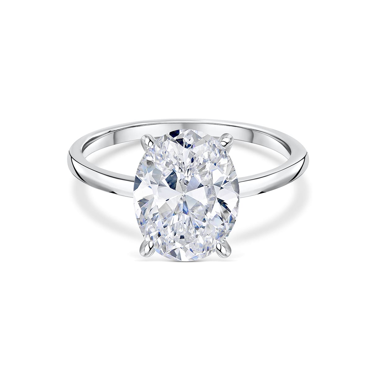 Hidden halo solitaire engagement ring