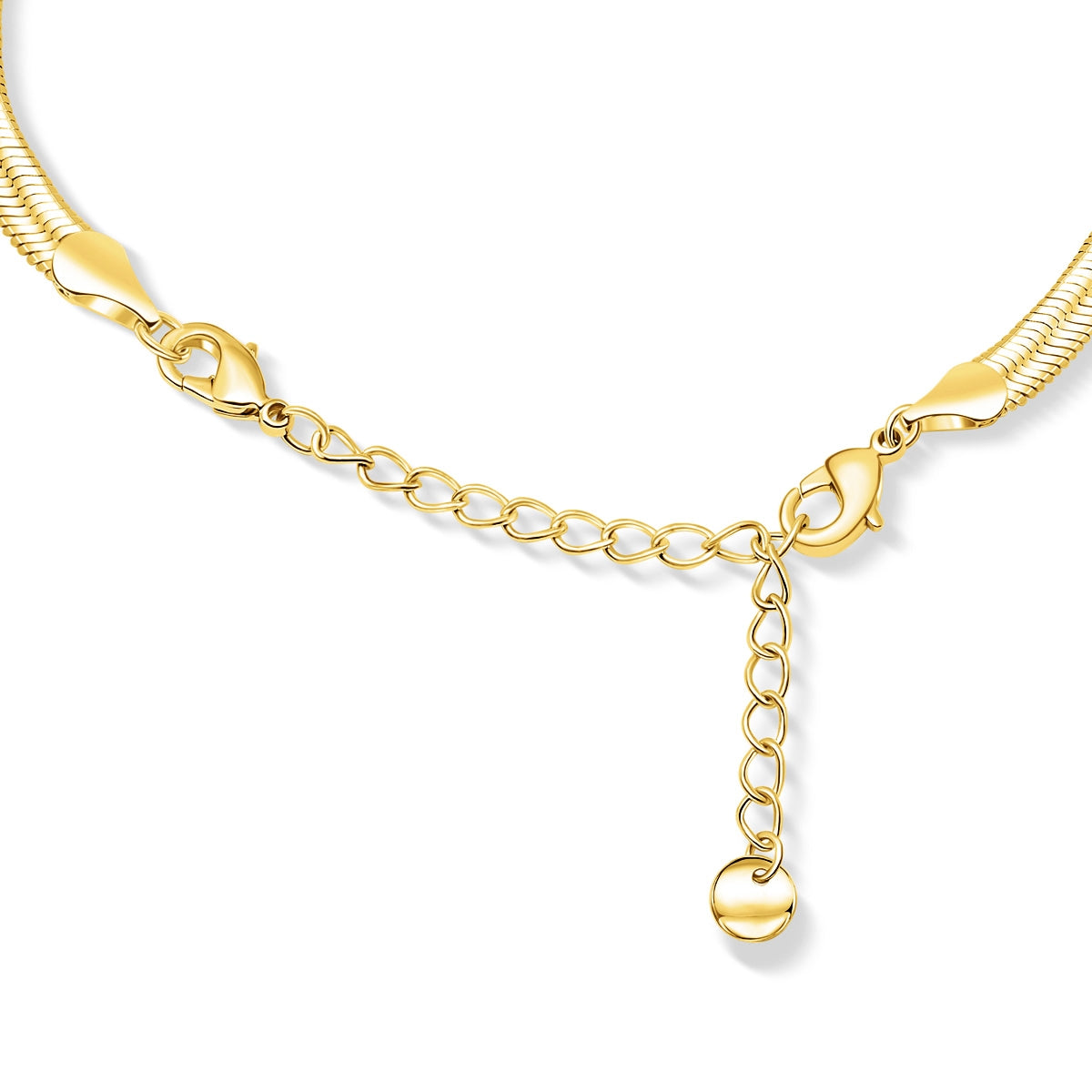 Gold necklace extender clasp