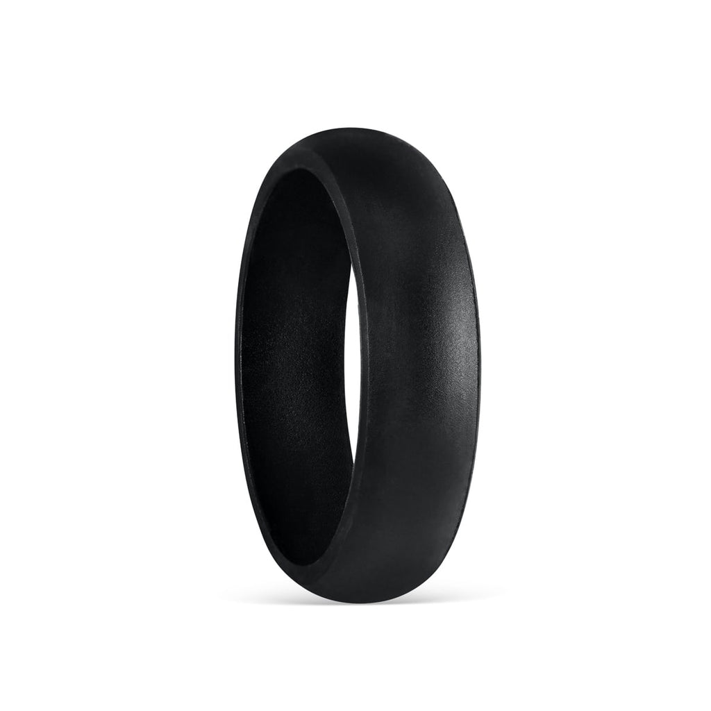 Men's Force Flex Wedding Band in Black | Size 8 | Silicone Ring | Modern Gents Trading Co