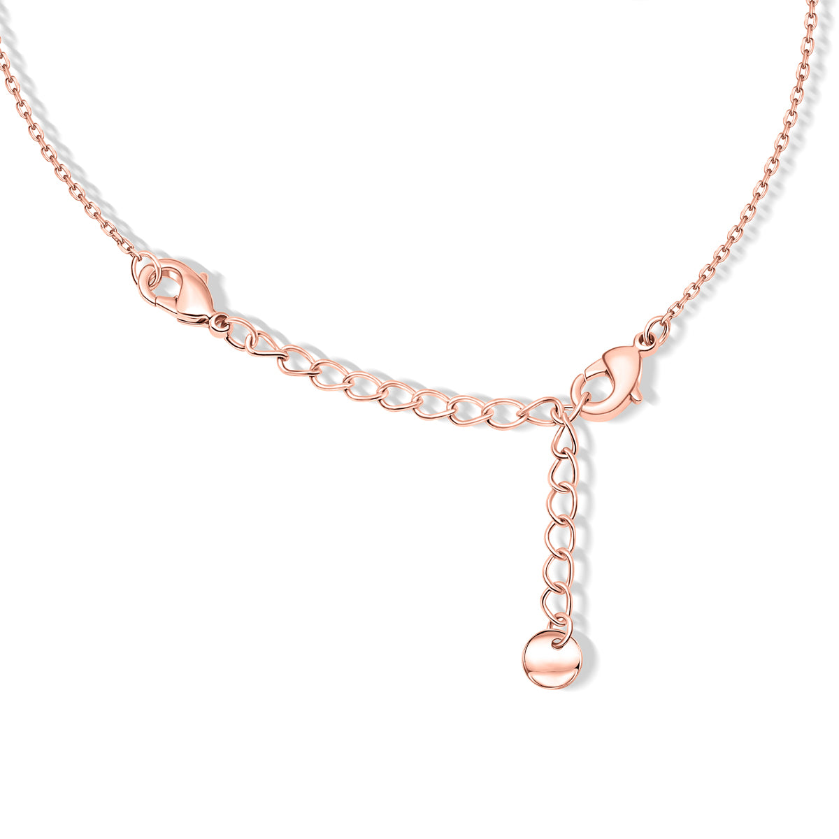 Rose gold necklace extender with lobster clasp