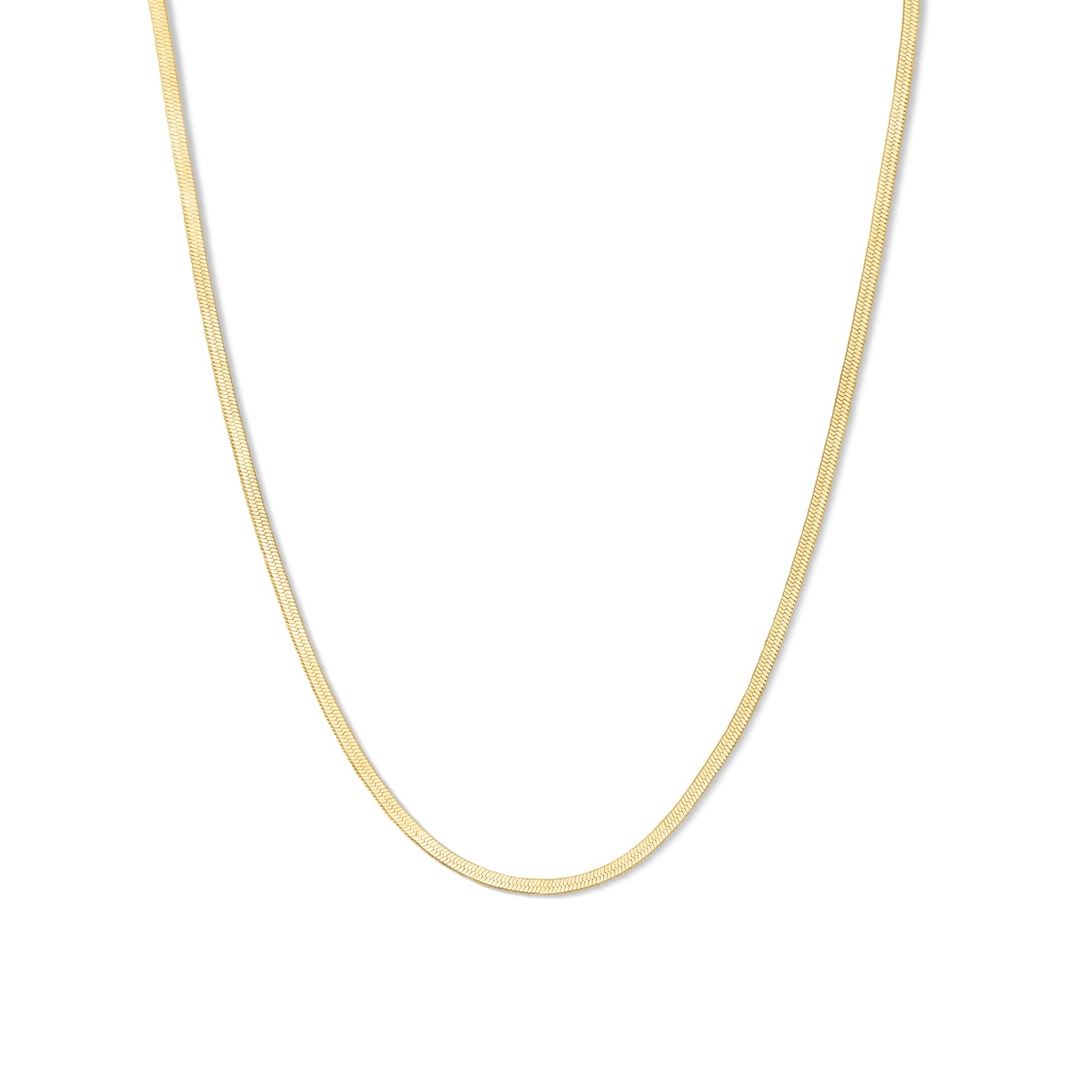 Solid chain necklace in gold