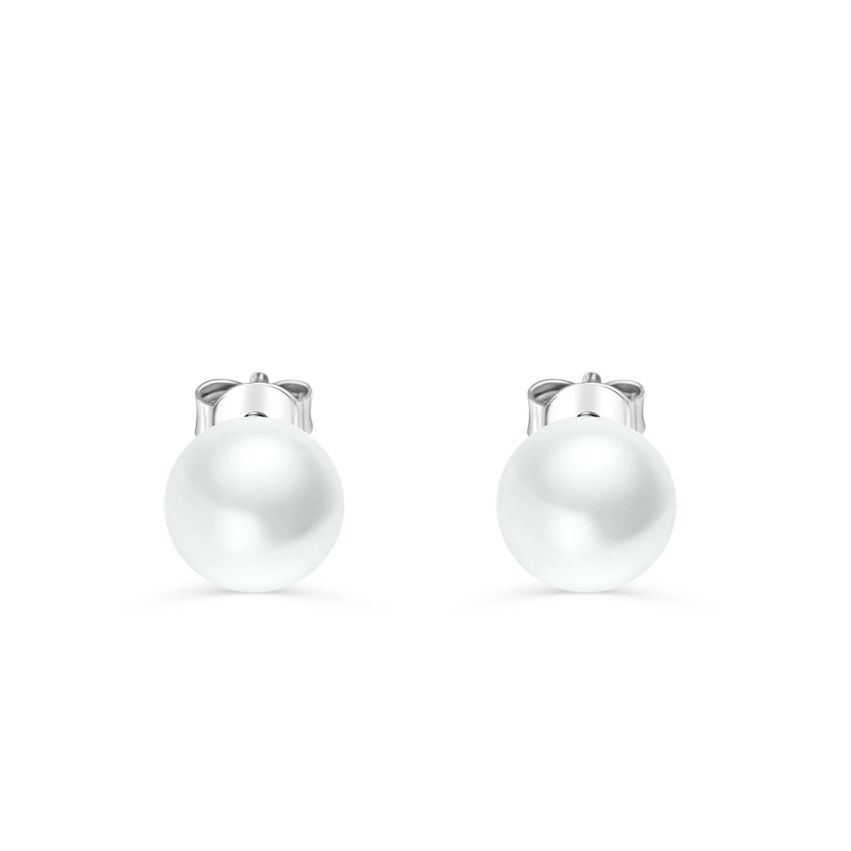 the pearl stud silver earrings settings