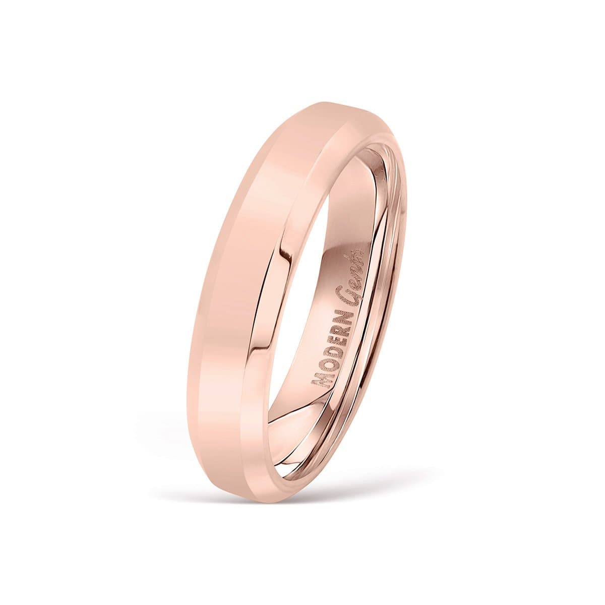 Monogram Infini wedding band, pink gold - Categories