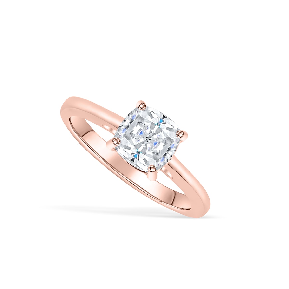 the layla rose gold cushion cut engagement ring