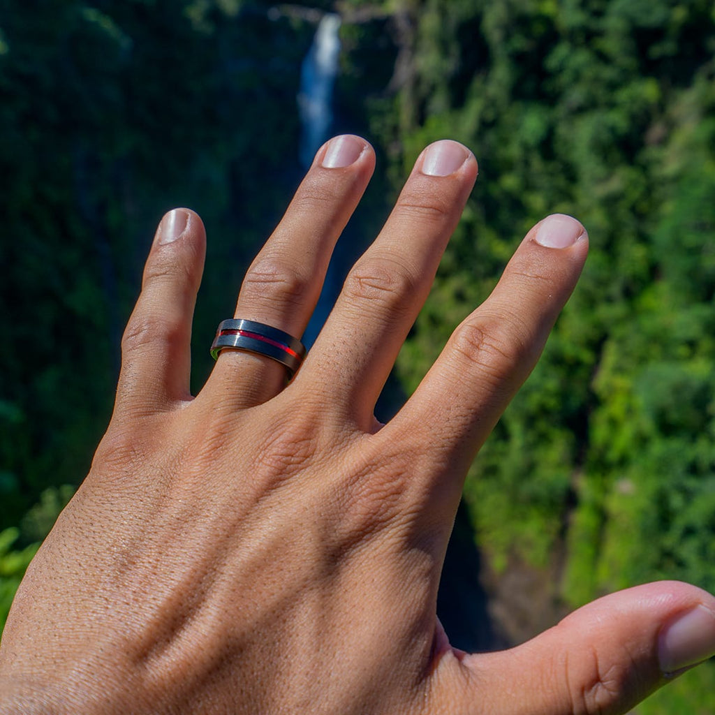 Men's Titanium Wedding Band Engagement Ring