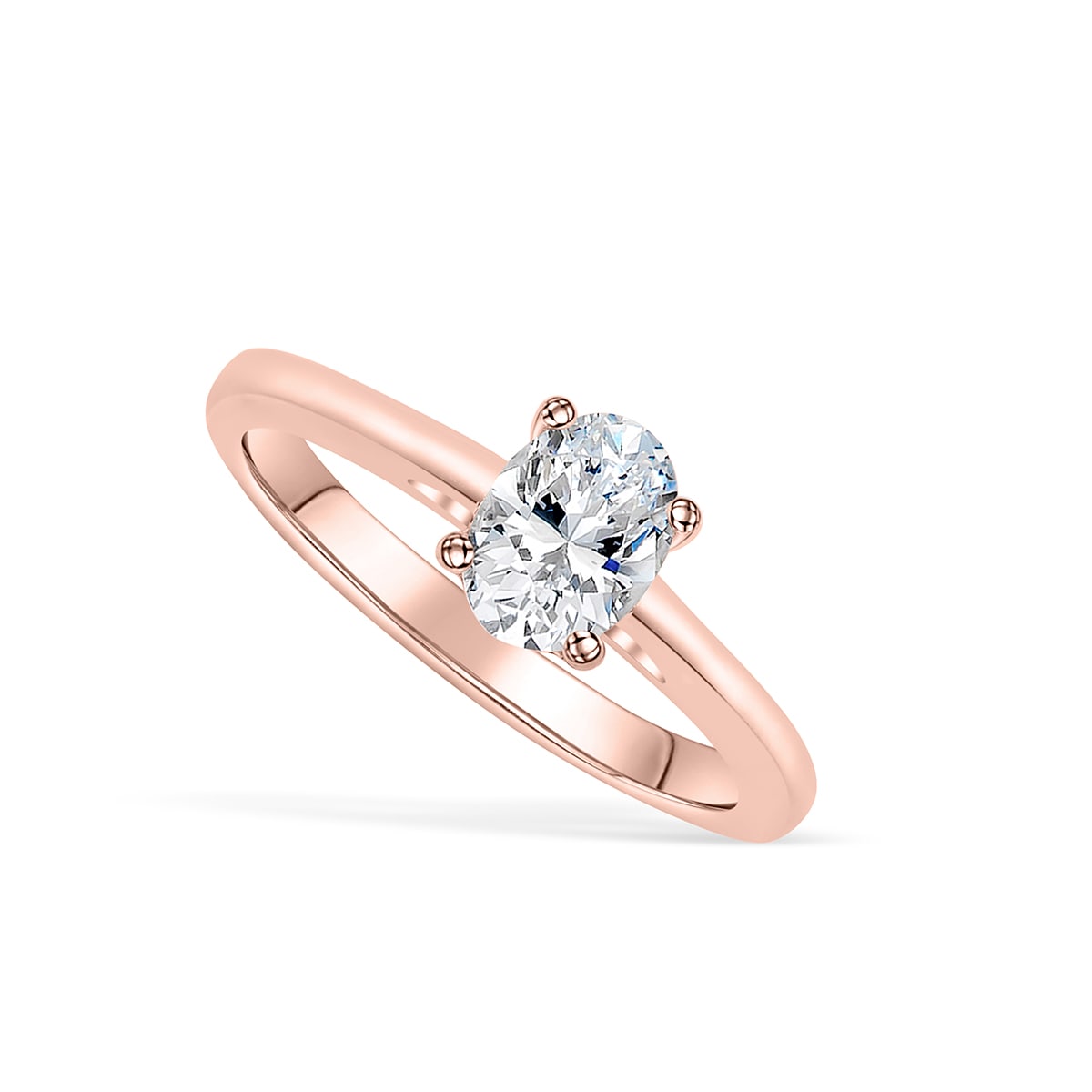 the ava rose gold engagement ring