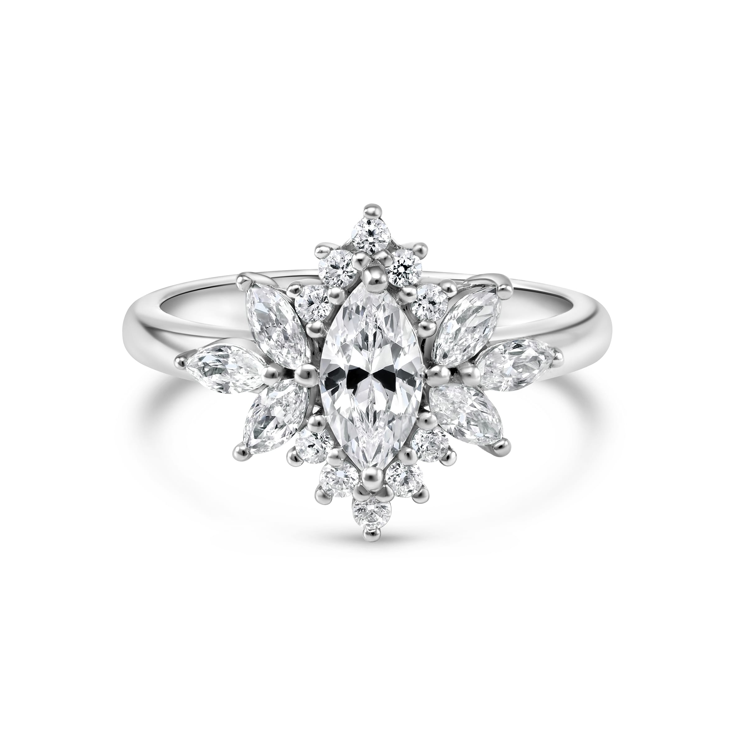 Vintage Silver Engagement Ring Eliza