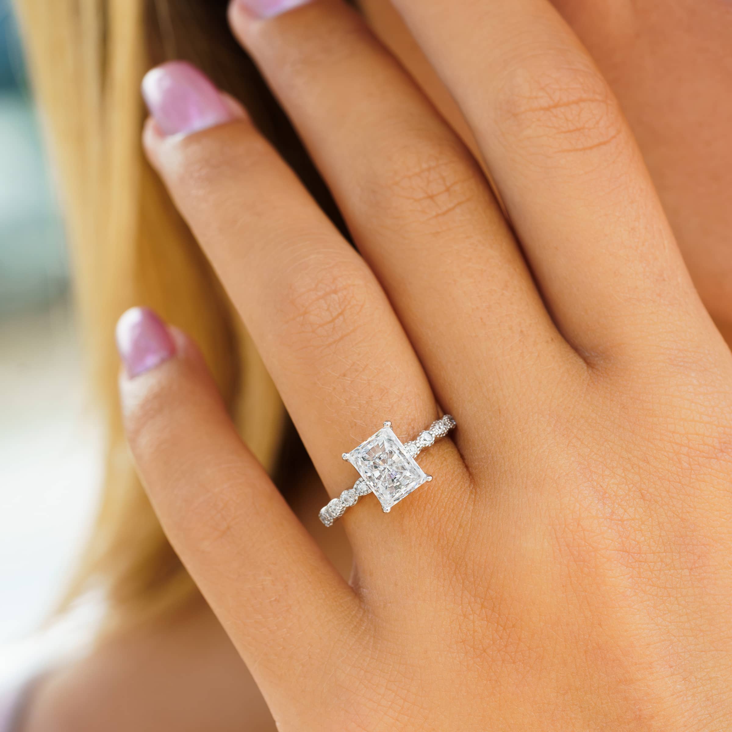 Princess Cut Diamond Dome Ring - Nuha Jewelers
