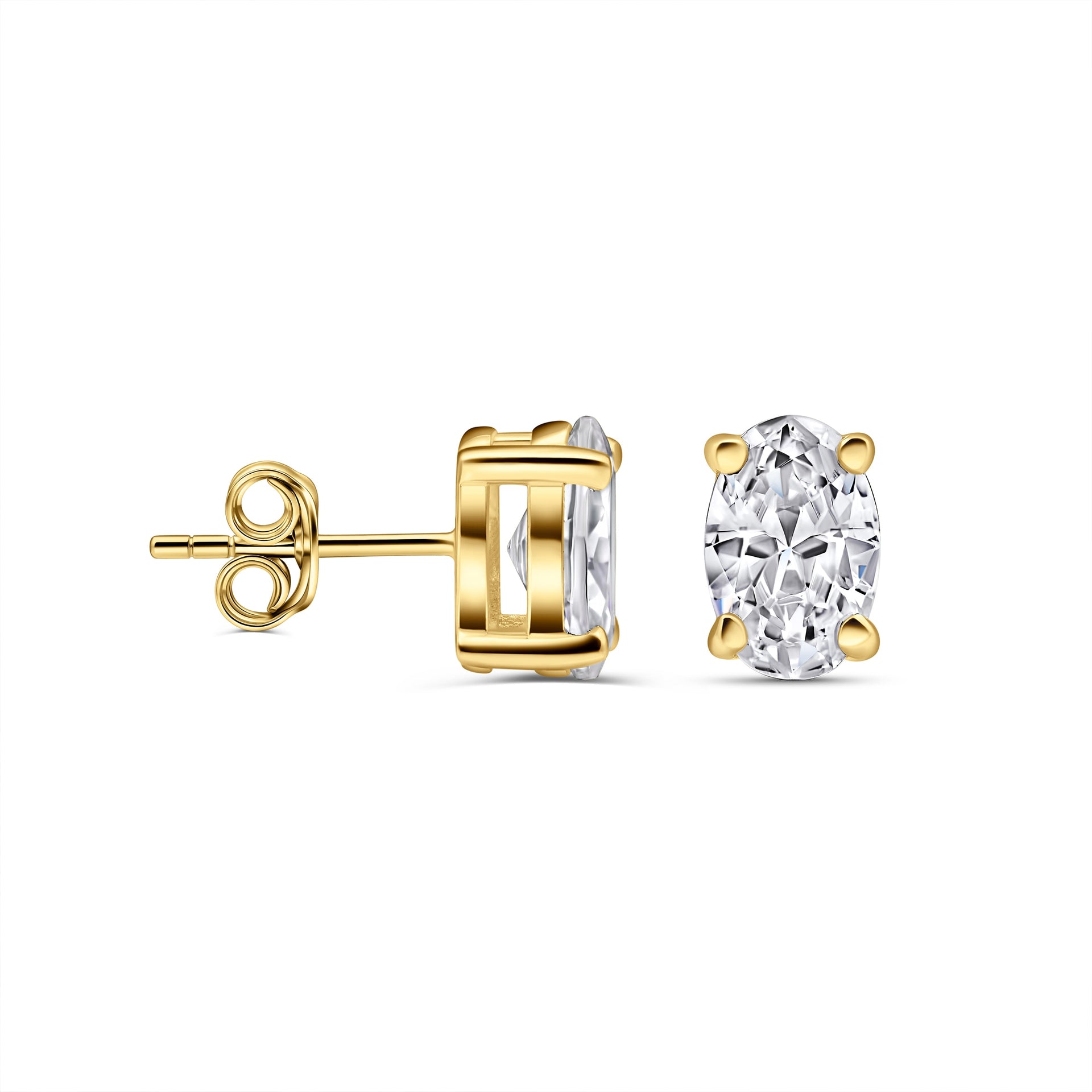 gold mini oval stud earrings