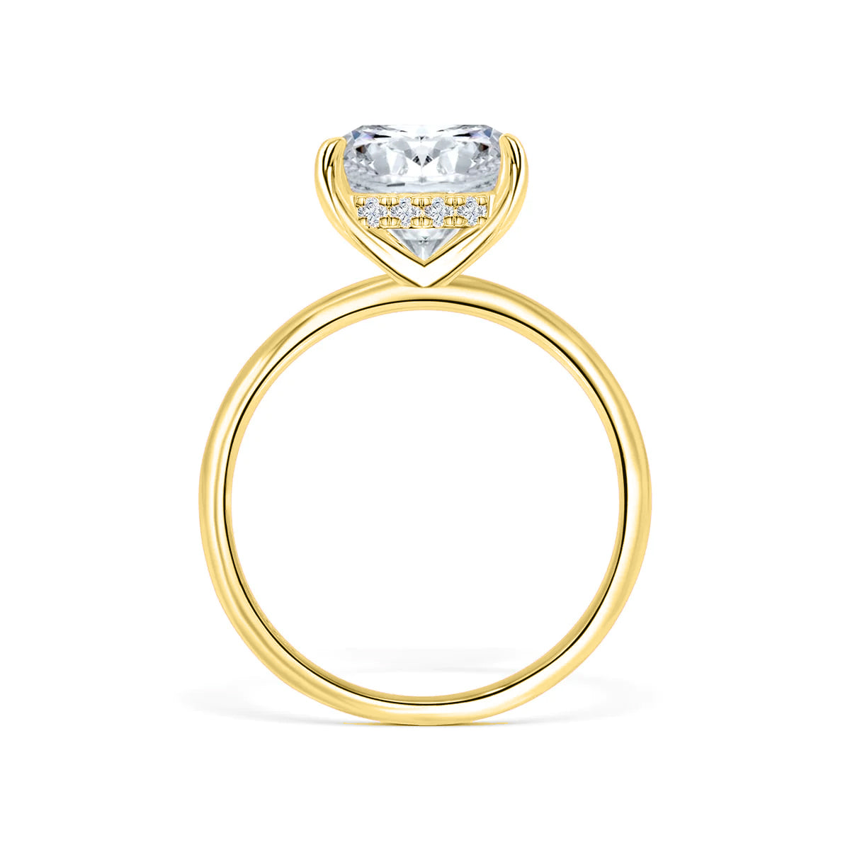 Hidden Halo Engagement Ring Gold