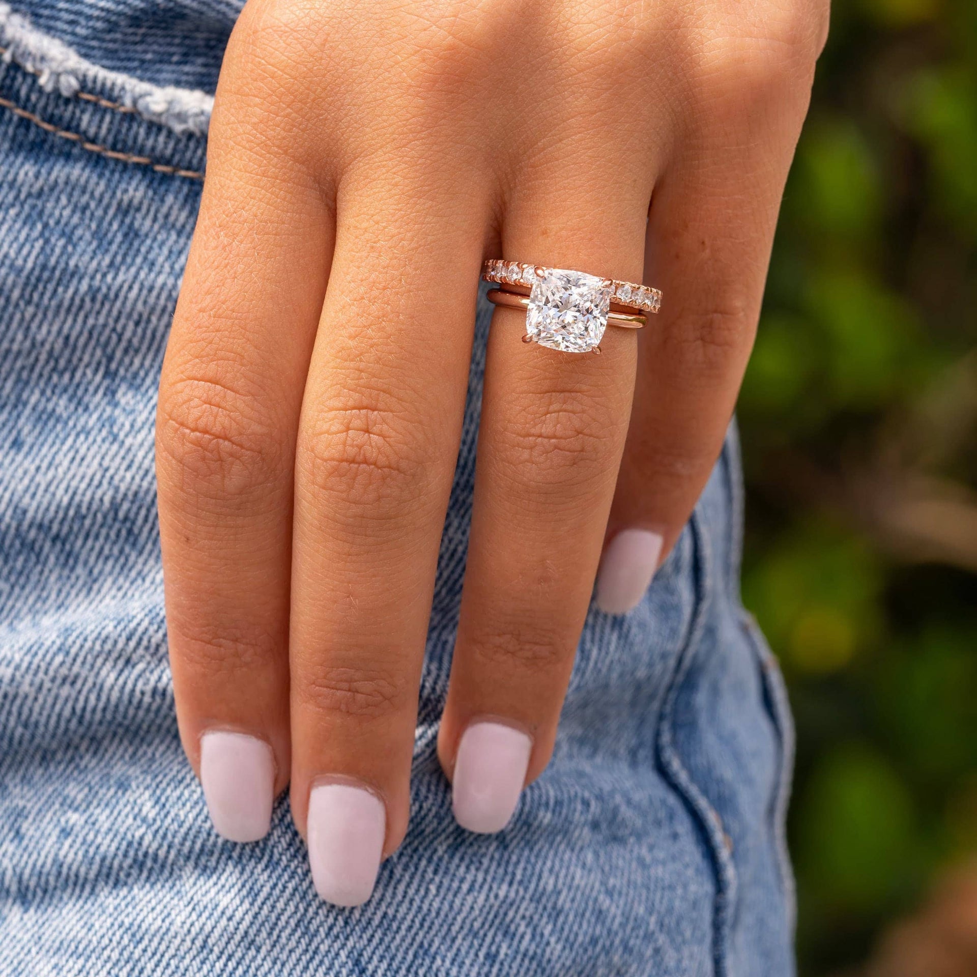 The Claire Rose Gold - Cushion Cut Solitare Engagement Ring