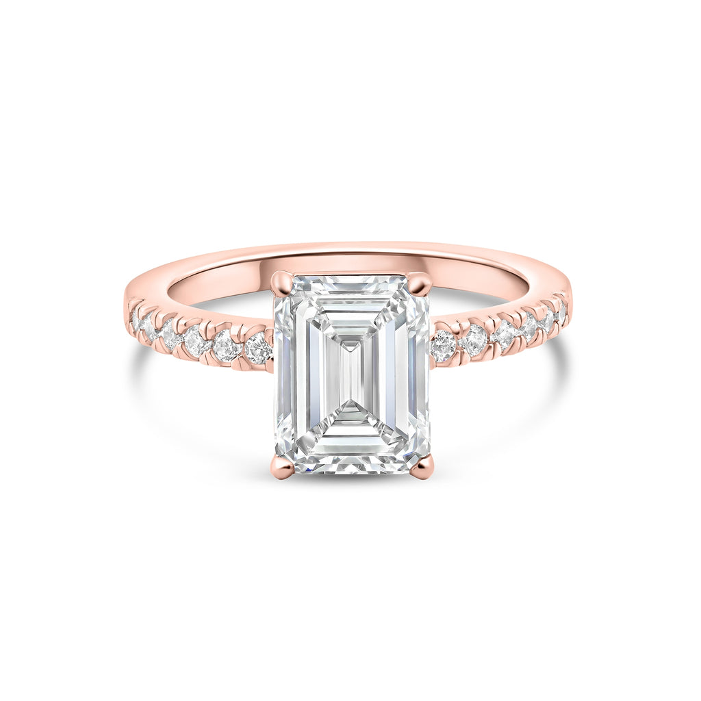 Emerald Cut Ring | Rose Gold Engagement Ring – Modern Gents