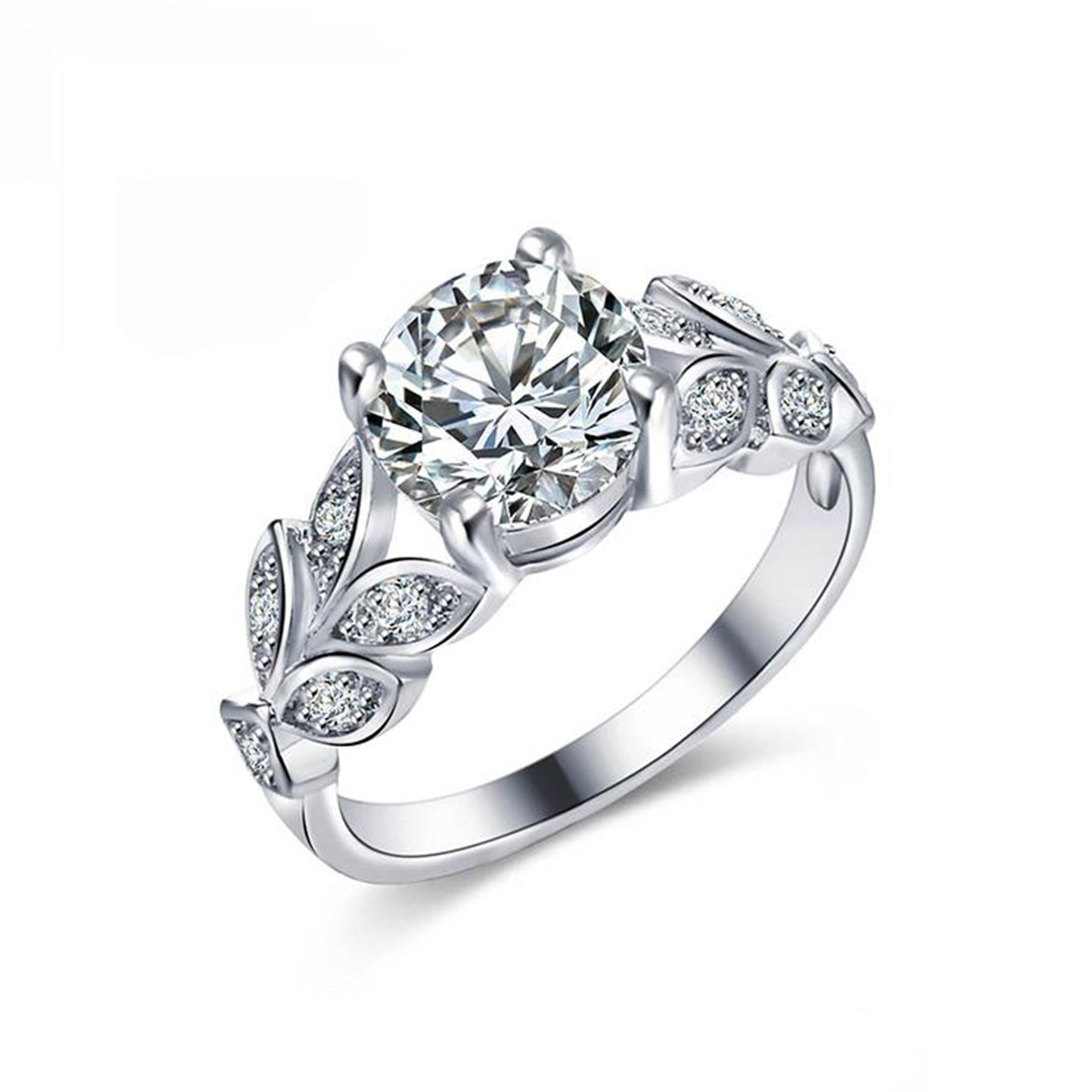the meadow engagement ring in silver