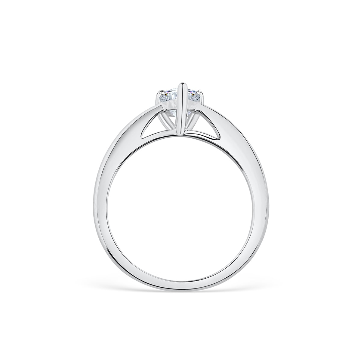 the daisy silver engagement ring setting