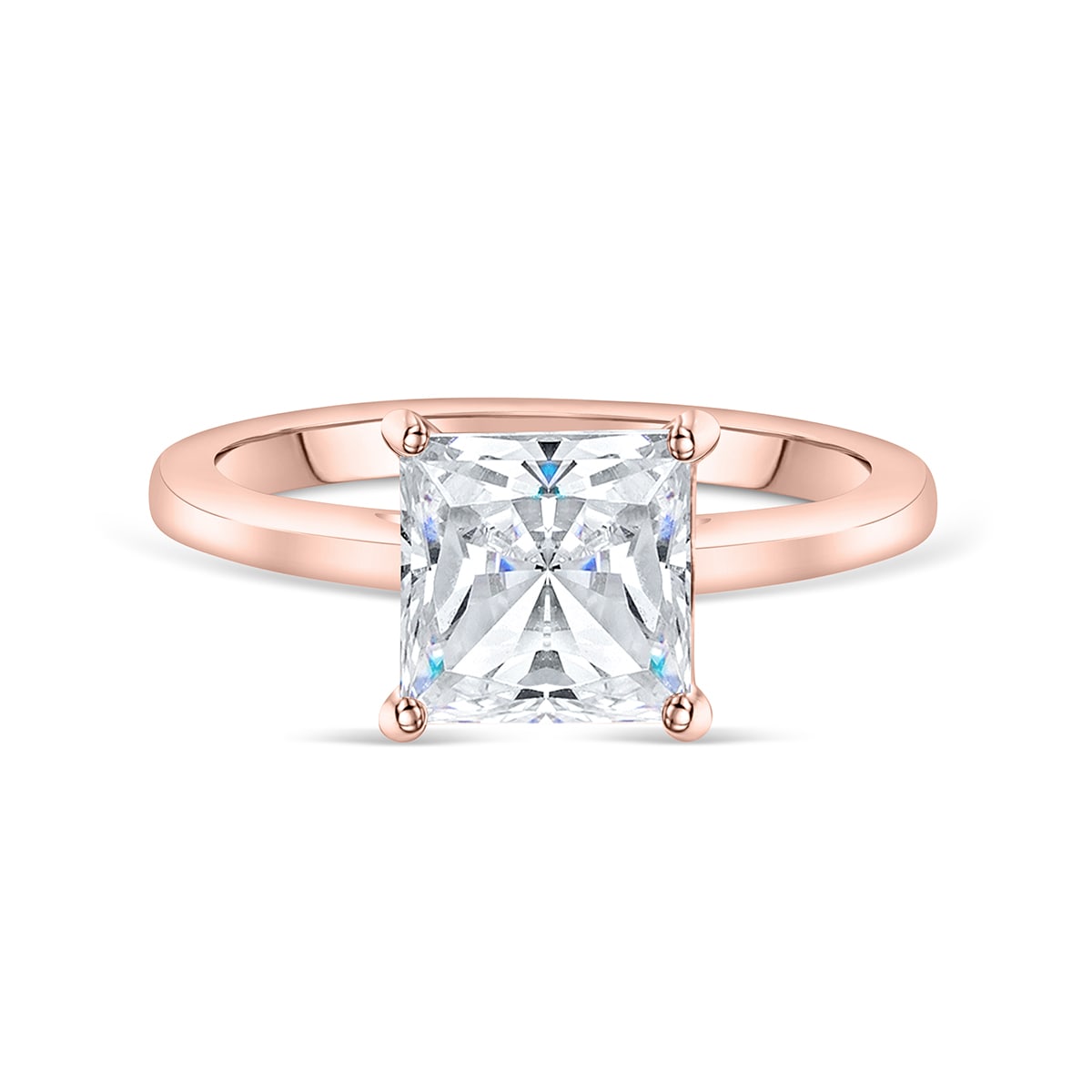 the olivia rose gold princess cut wedding ring solitaire