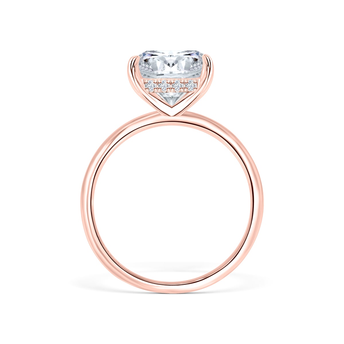 The Claire Rose Gold - Cushion Cut Solitare Engagement Ring – Modern Gents