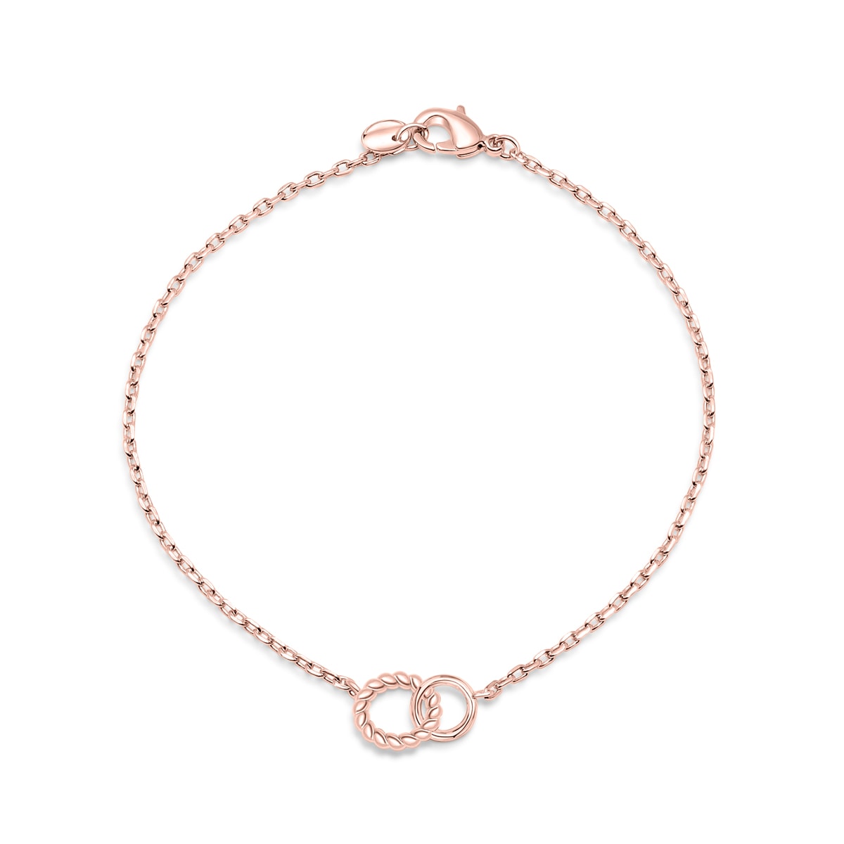Rose gold chain link bracelet