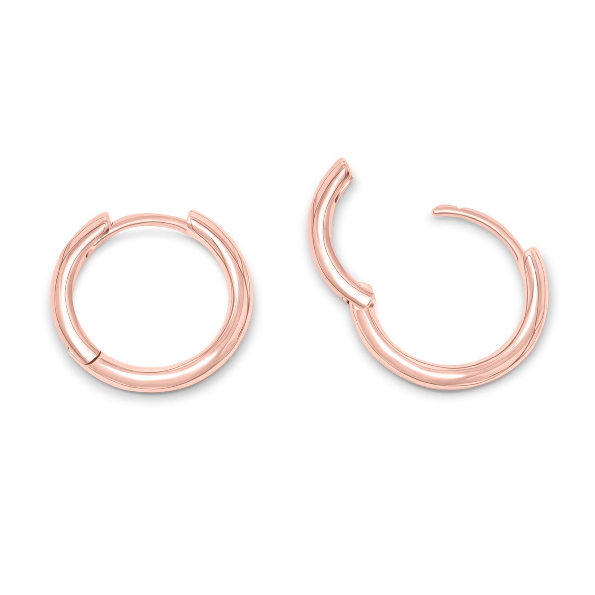 Small affordable rose gold hoop earrings