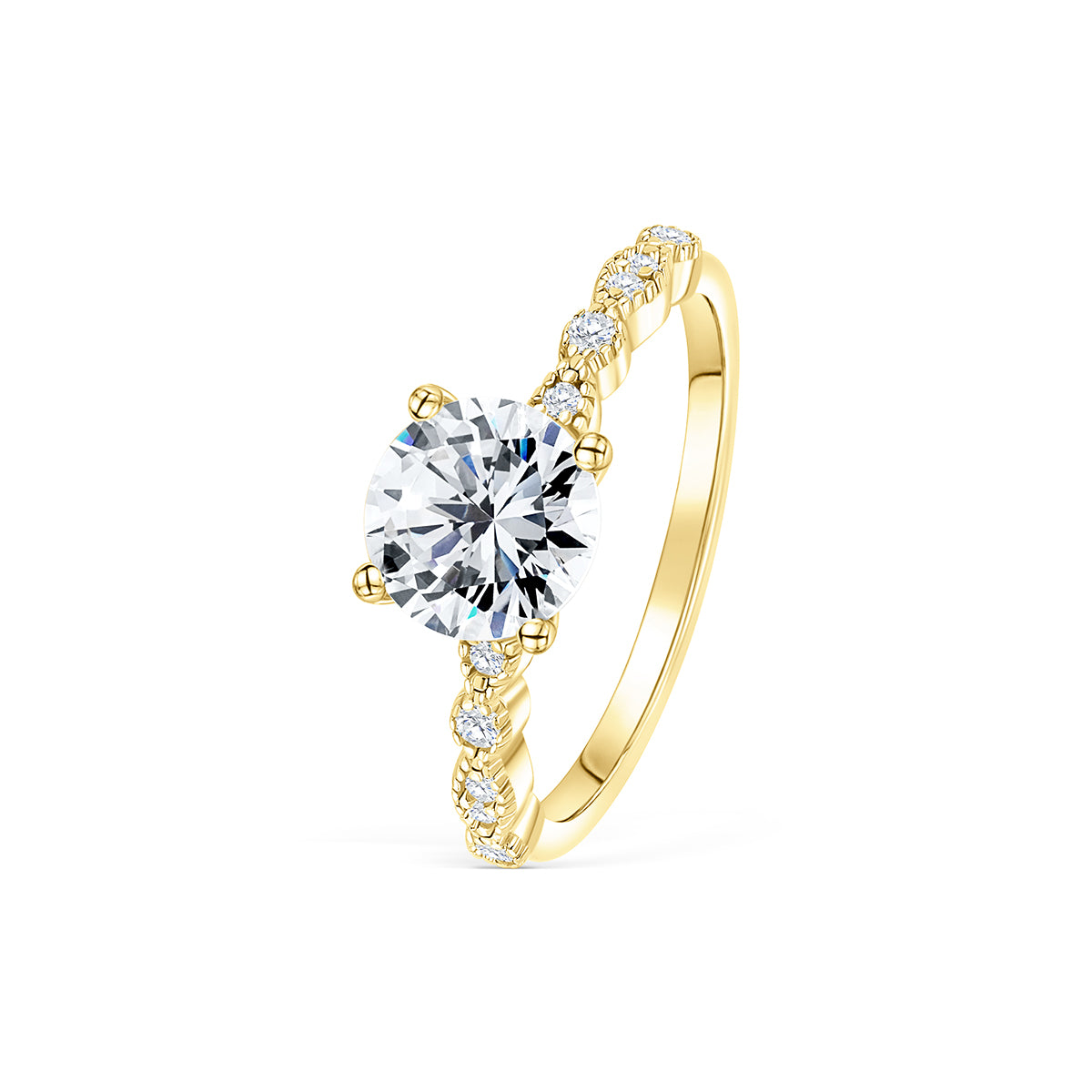 Round Cut Gold Wedding Ring Sofia