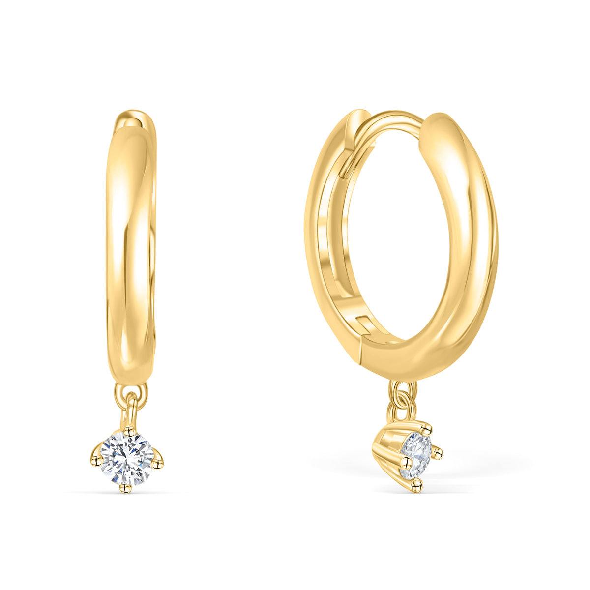 Graduated Pear Cut Diamonds Dangle Earrings in 18k Yellow Gold – Norman  Silverman