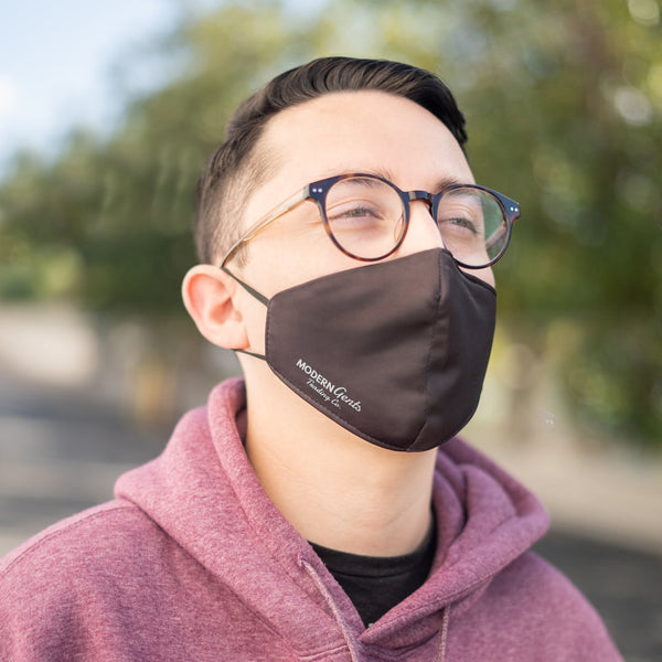 Male wearing black Velvet Breathable Face mask with Adjustable straps - Modern Gents Trading Co.