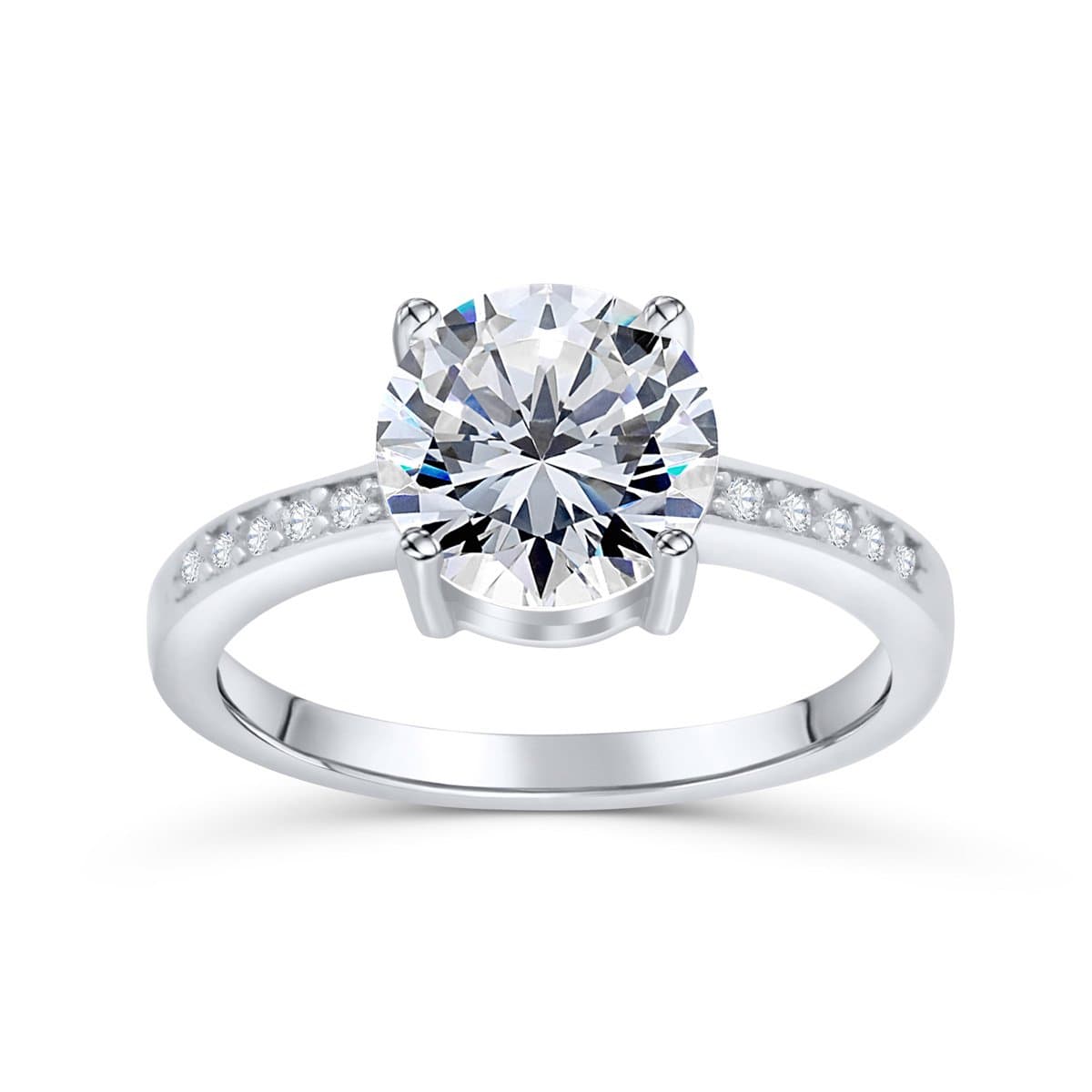 the enchanted pave solitaire wedding ring