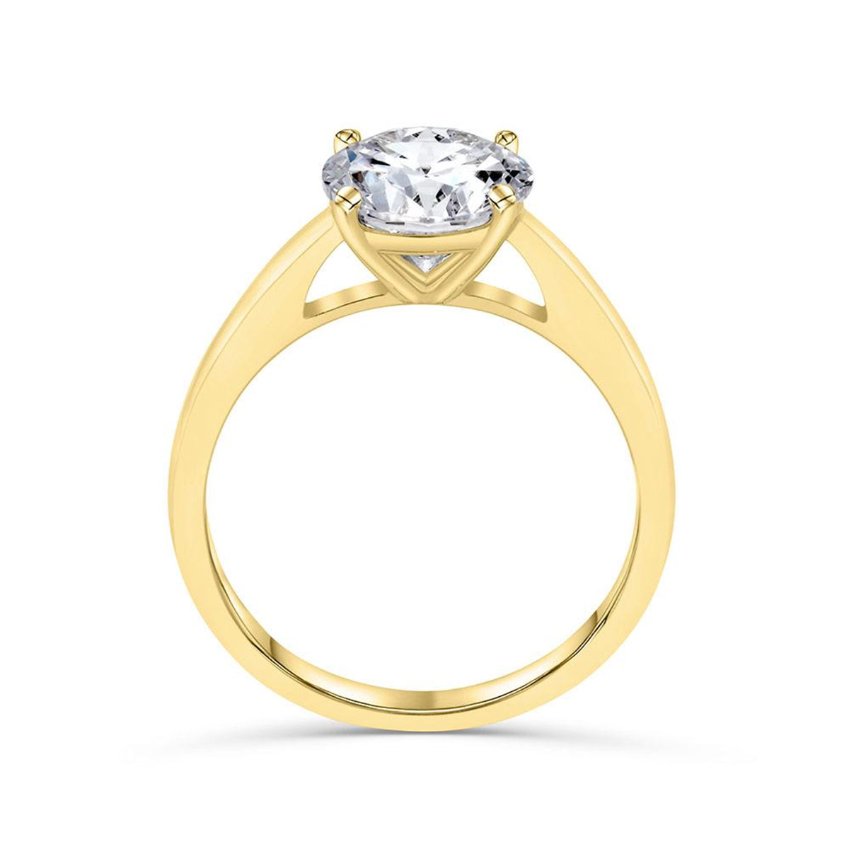 the one and only gold round cut solitaire ring setting