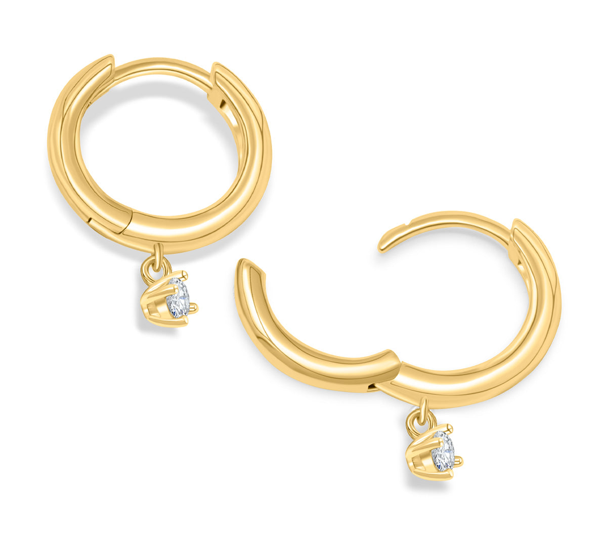Cute gold plated hoop earrings
