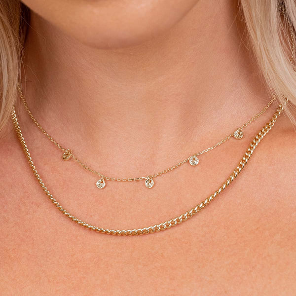 Cute gold stackable chain necklaces