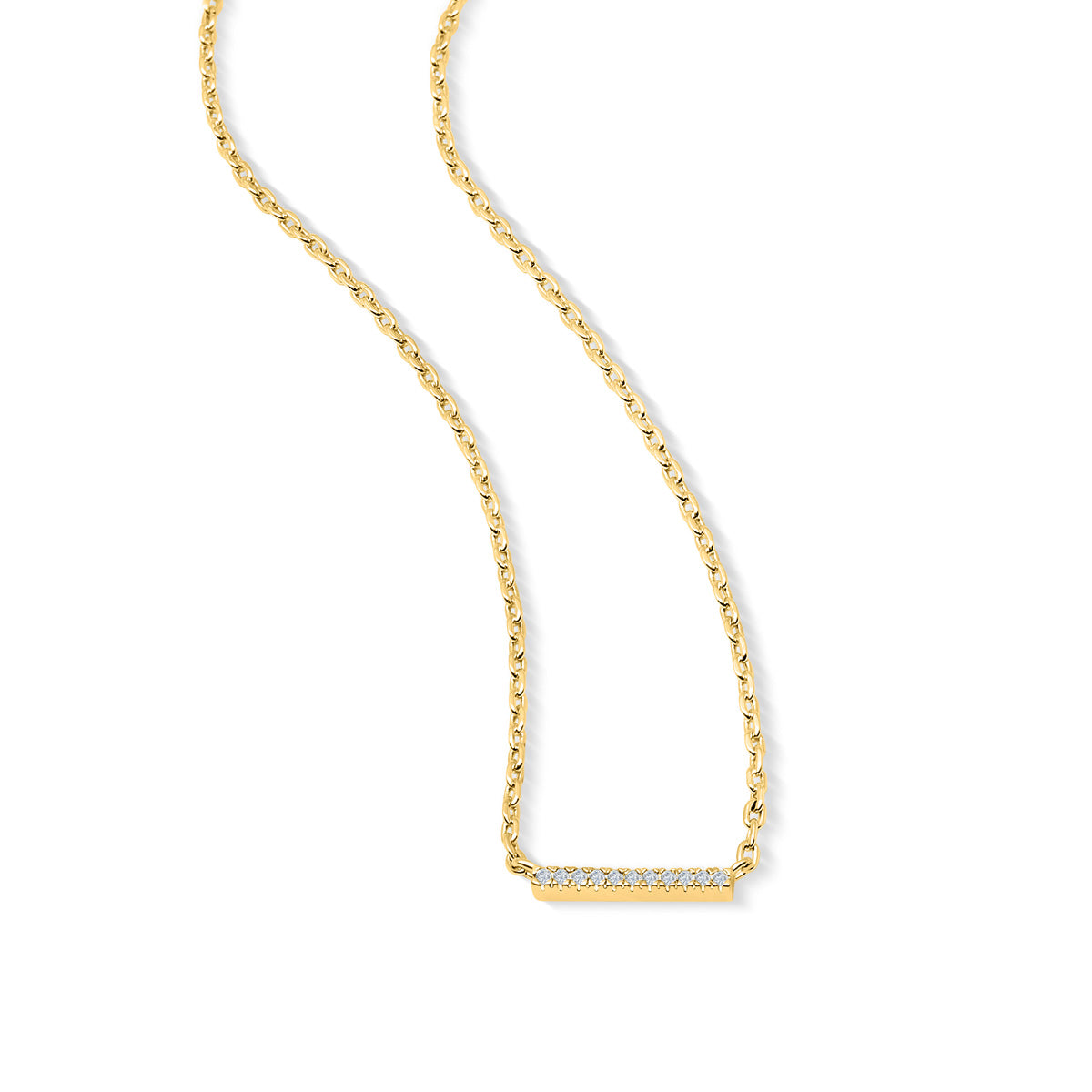 Gold plated bar chain necklace