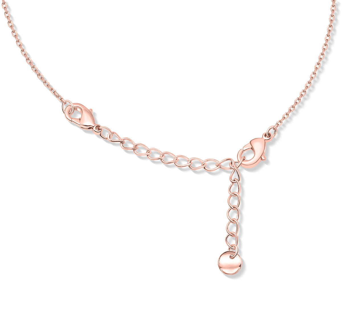 Rose gold plated necklace extender