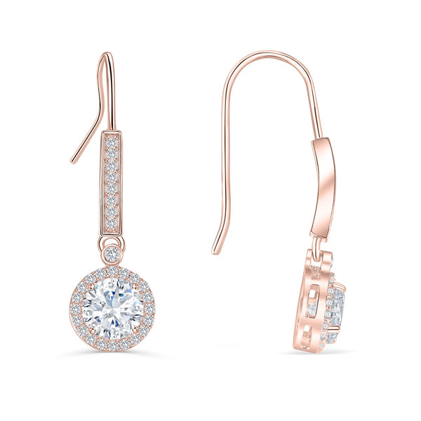 Rosegold Diamond Drop Earrings
