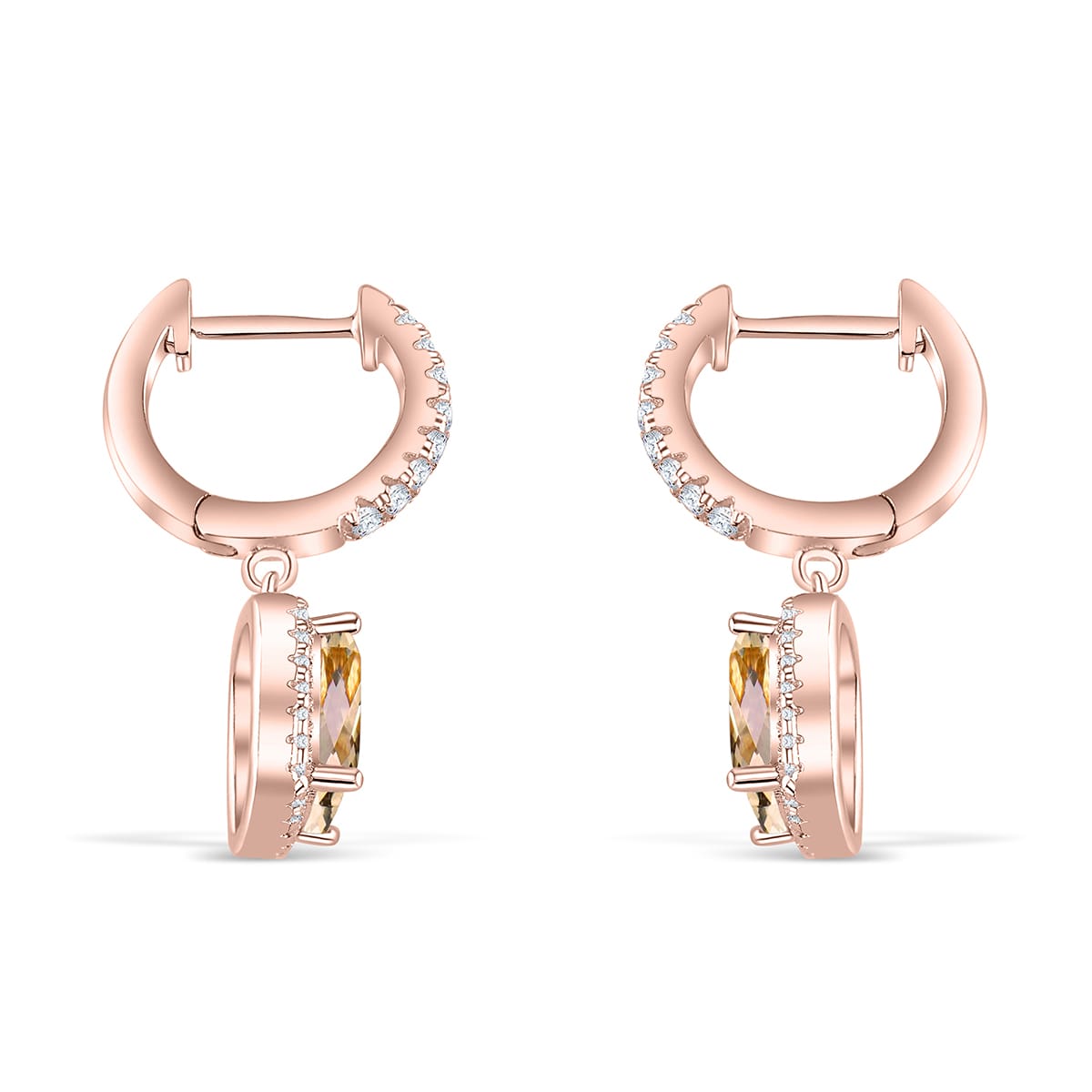 rose gold earrings settings