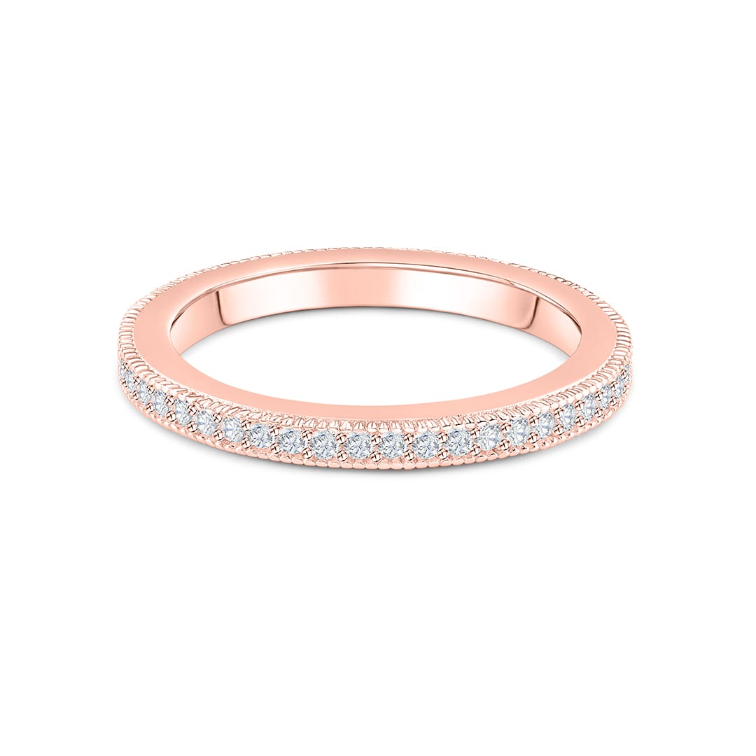 rose gold channel wedding band the emma