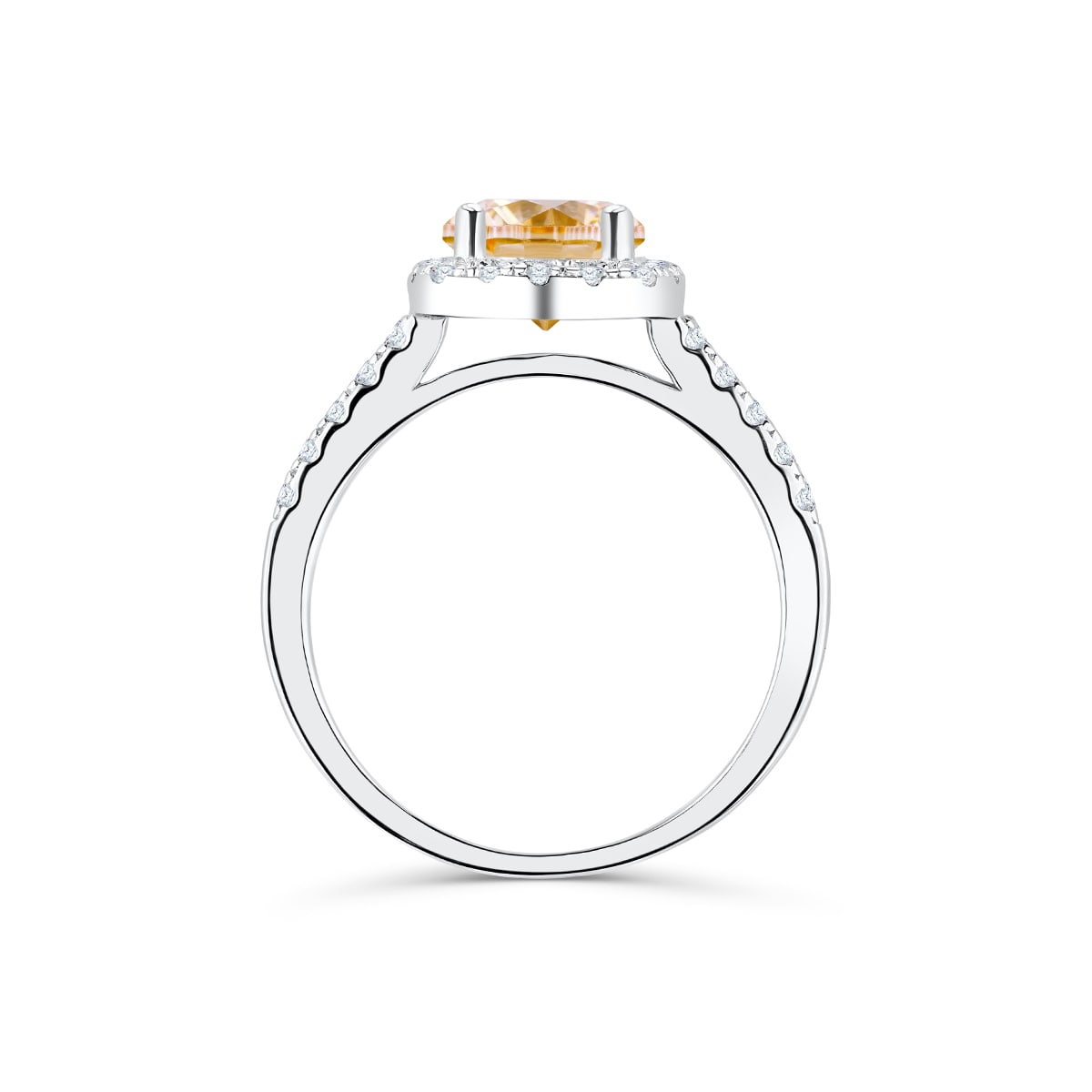 the halo morganite wedding ring setting