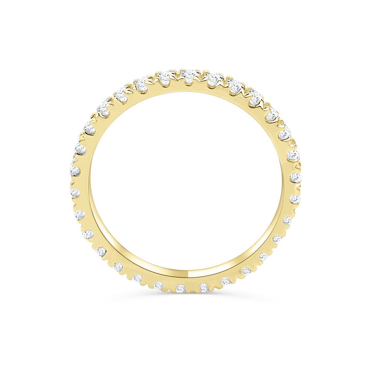 Simple gold classic eternity wedding band