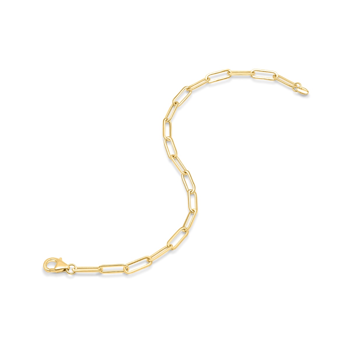 Gold paperclip chain bracelet