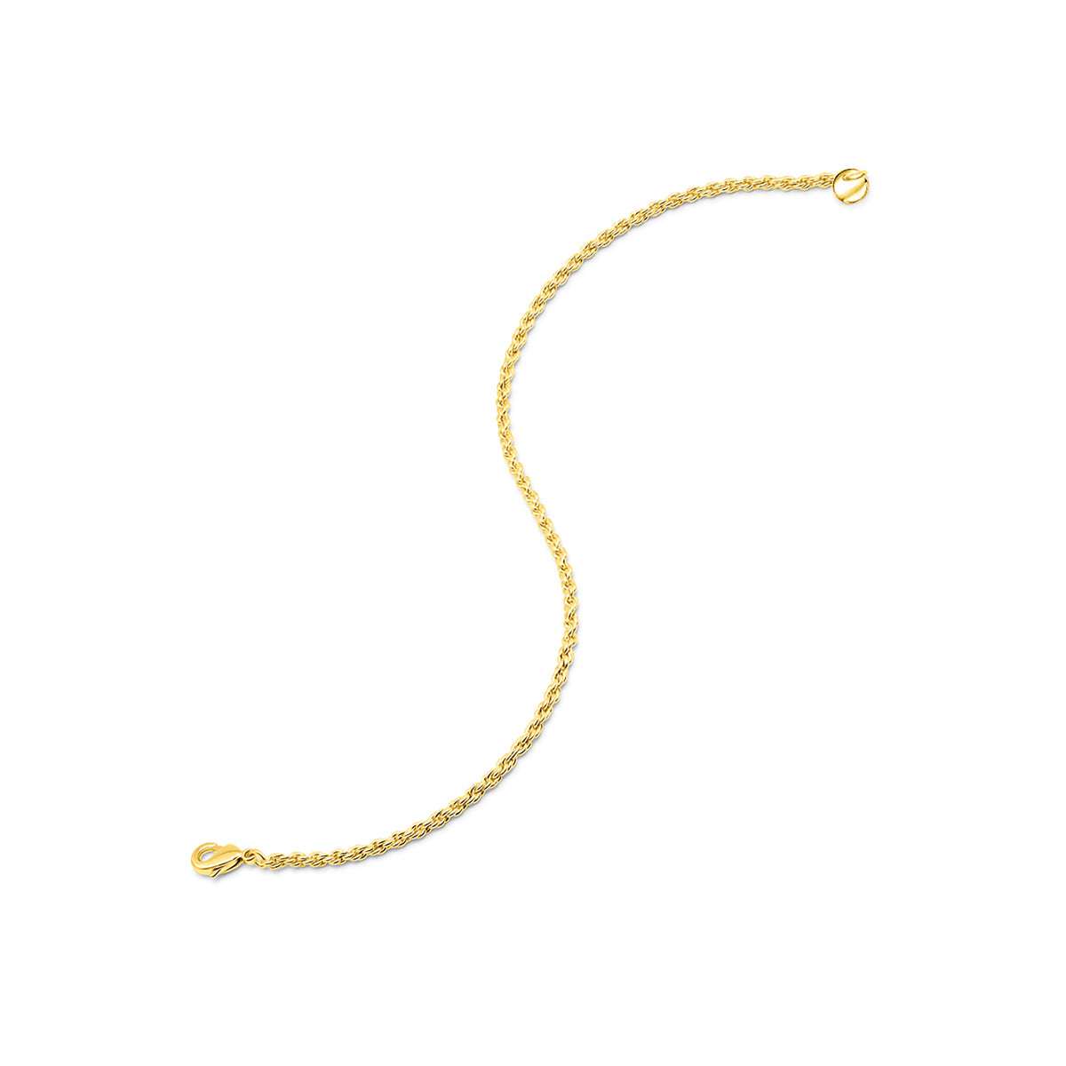 Unique gold rope chain bracelet