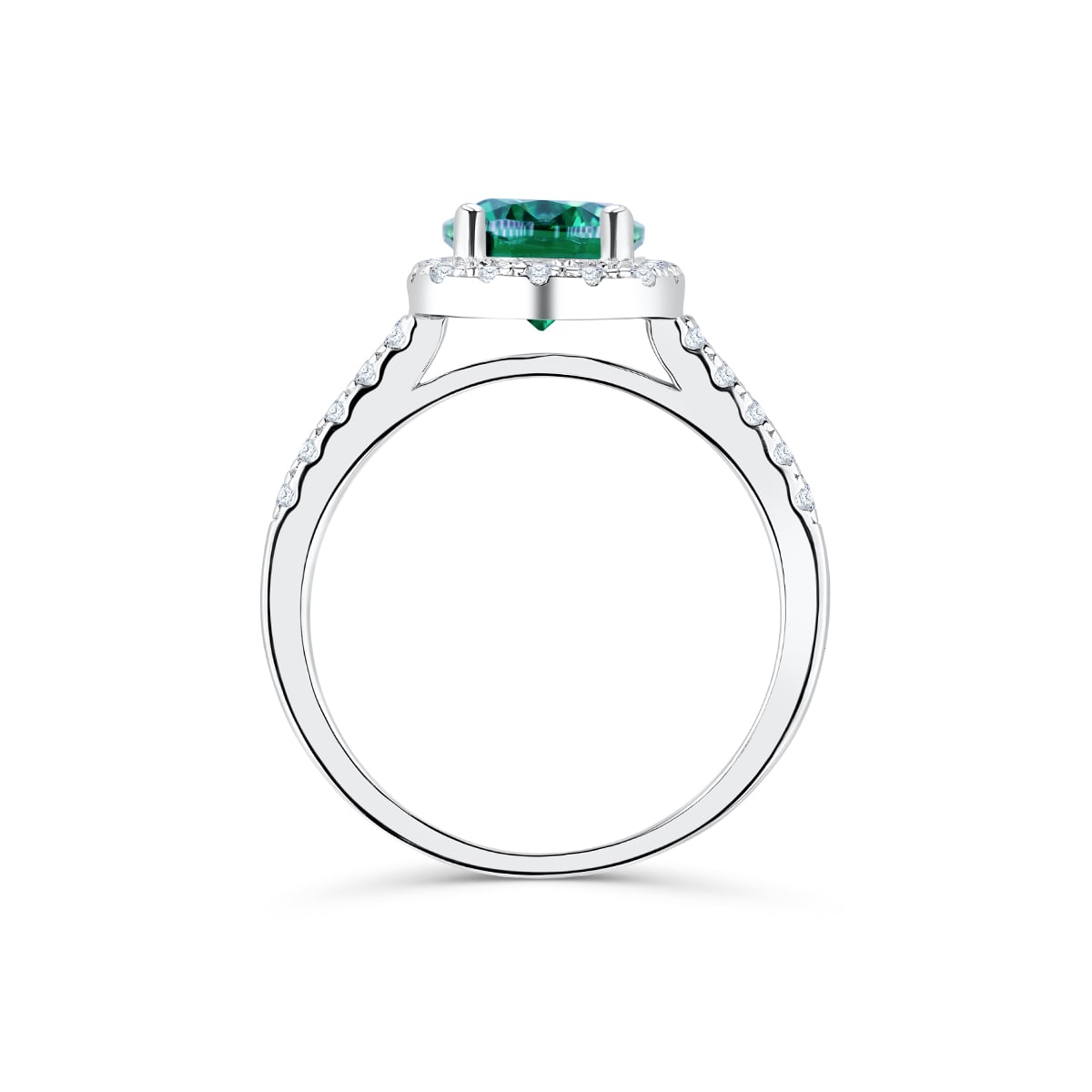 the halo emerald engagement ring setting