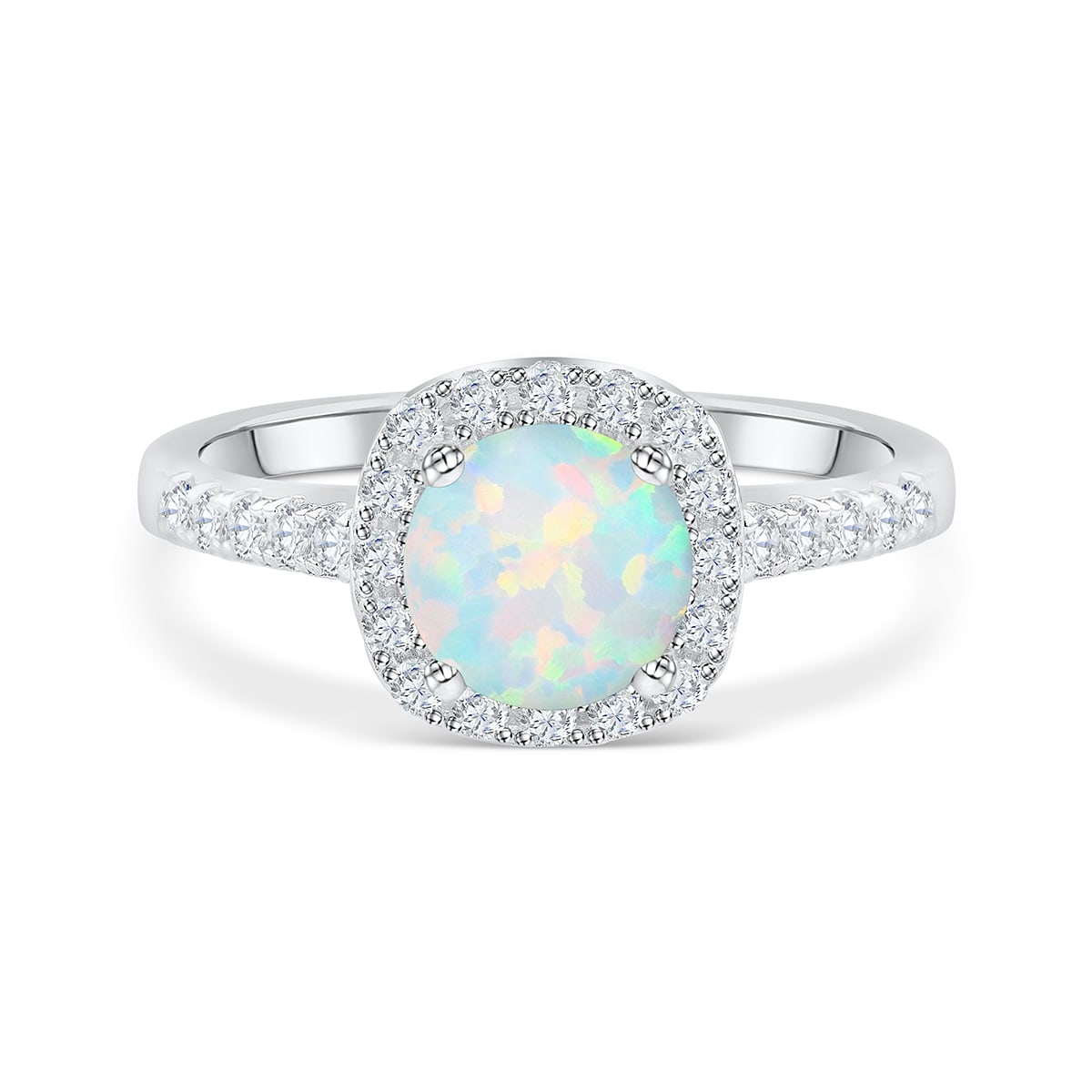 the halo wedding ring with opal stone