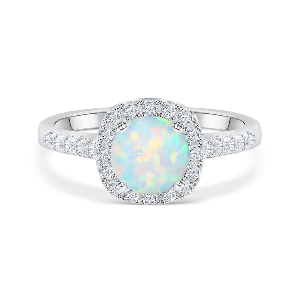 The Halo Opal Engagement Ring – Modern Gents