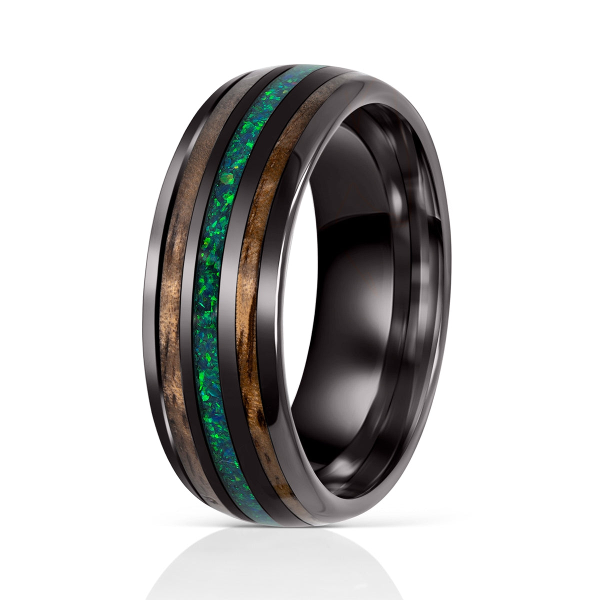 Men's Inferno Wedding Band in Black | Size 7 | Tungsten Ring | Modern Gents Trading Co