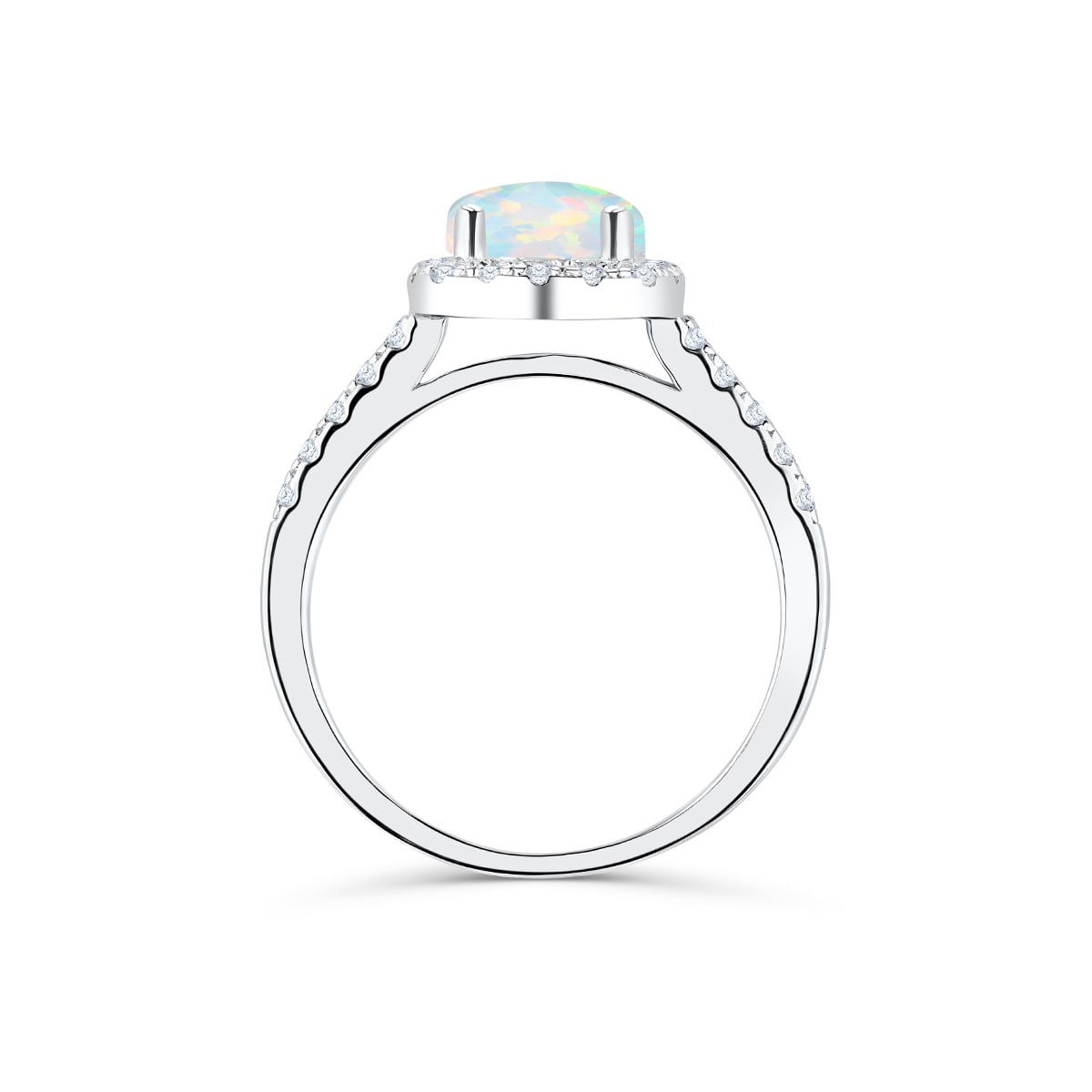 the halo opal engagement ring setting