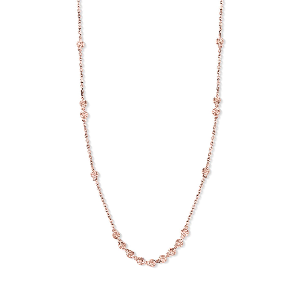 Rose gold choker necklace with pendants